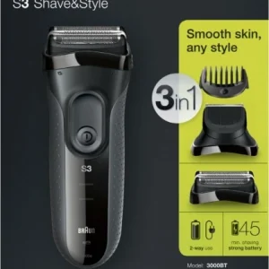 Braun 3000BT Shave&Style Series 3 Rasierer Schwarz 10