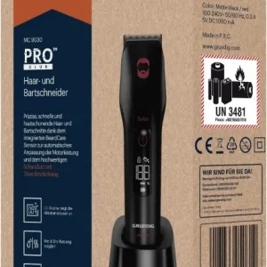 Grundig MC 9030 ProClub Bart-/Haarschneider Matt Schwarz/rot 10