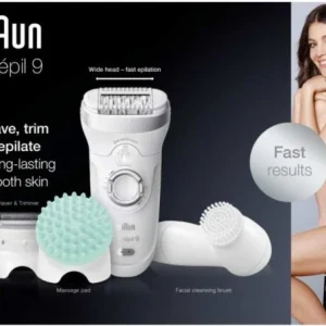 Braun 9-865 Silk-épil 9 Epilierer Weiß/silber 6