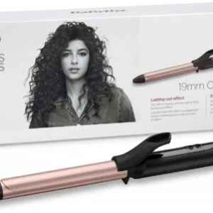 BaByliss C450E 19mm Curling Tong Lockenstab Rose/schwarz 10